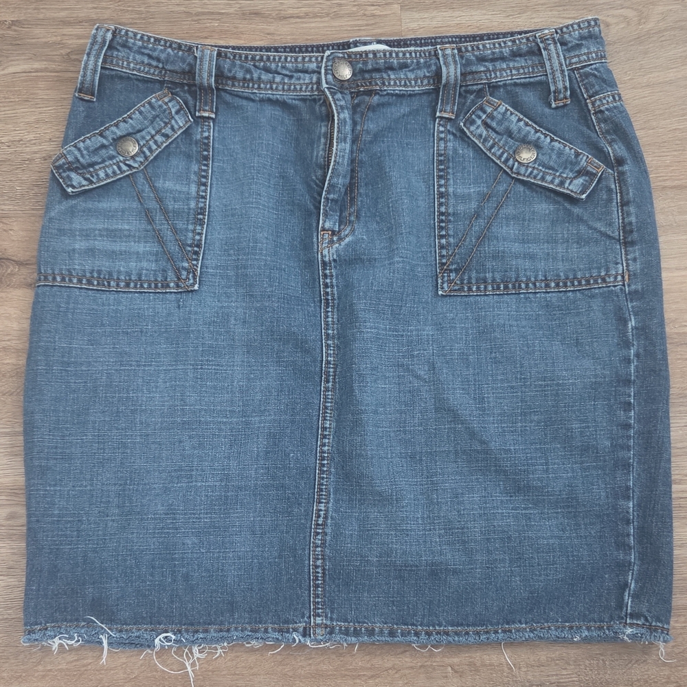 Tommy Hilfiger Blue Denim Pencil Skirt with Front Flap Pockets SIZE 16